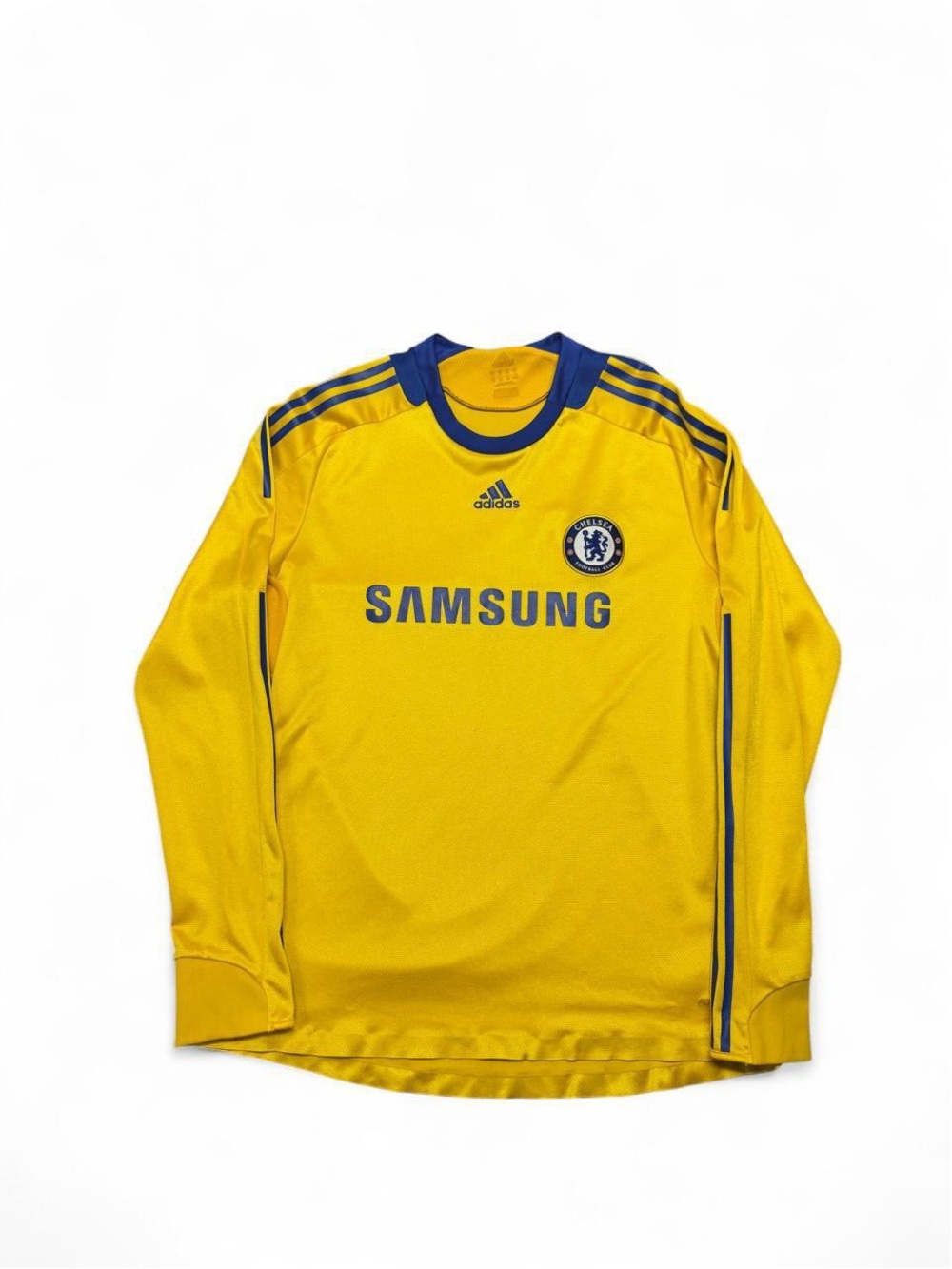 Adidas Chelsea FC 2008 2009 long sleeve away third shirt yellow jersey XL mens